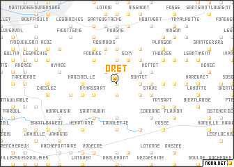 map of Oret