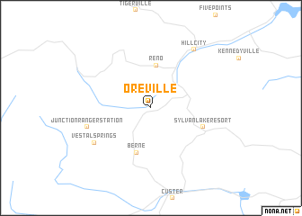 map of Oreville