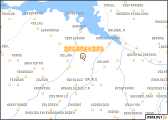 map of Orgān-e Kord