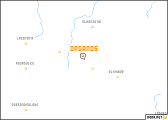 map of Órganos