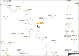 map of Orgas