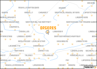 map of Orgères