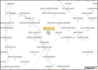 map of Orges