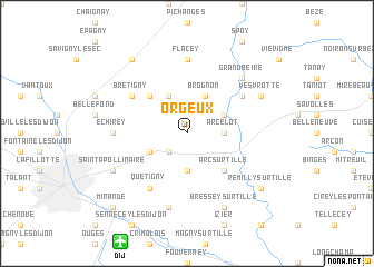 map of Orgeux