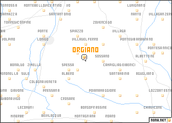 map of Orgiano