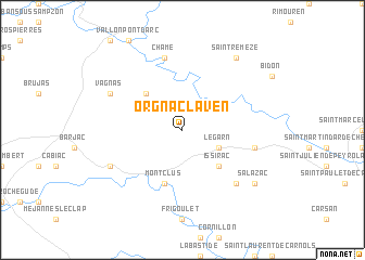 map of Orgnac-lʼAven