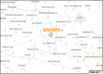 map of Orgnano