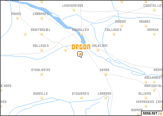 map of Orgon