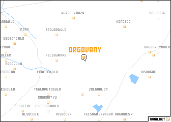 map of Orgovány