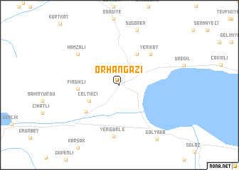 map of Orhangazi