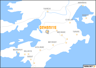 map of Orhaniye