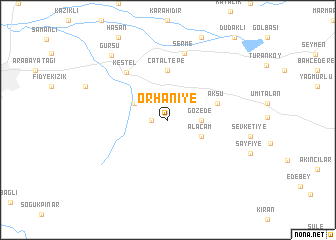 map of Orhaniye