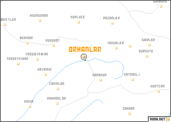 map of Orhanlar