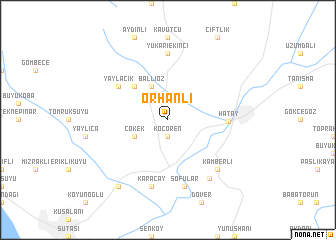 map of Orhanlı