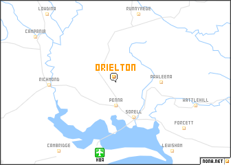 map of Orielton