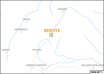 map of Oriente