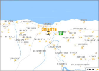 map of Oriente