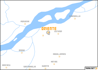 map of Oriente