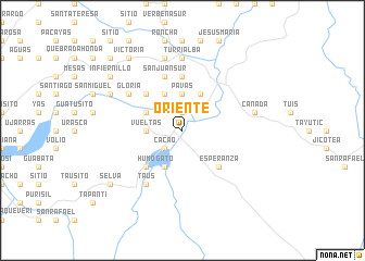 map of Oriente