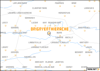 map of Origny-en-Thiérache