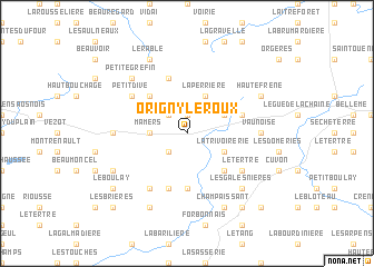 map of Origny-le-Roux