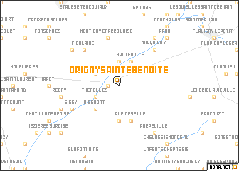 map of Origny-Sainte-Benoîte