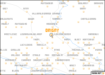 map of Origny