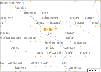 map of Origny