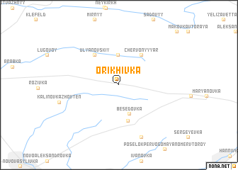 map of Orikhivka