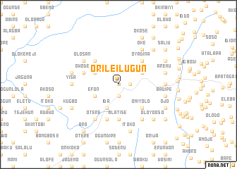 map of Orile Ilugun