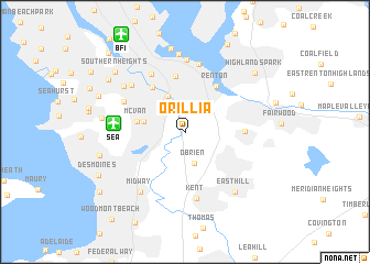 map of Orillia