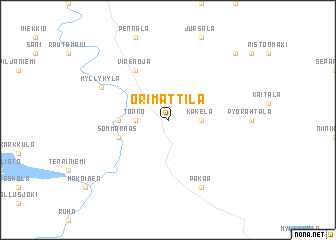 map of Orimattila