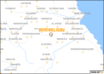 map of Oriní Meligoú