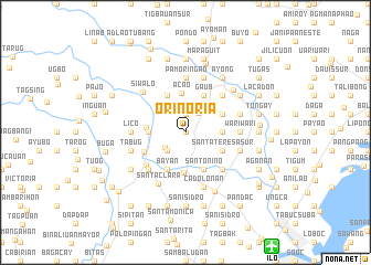 map of Orinoria