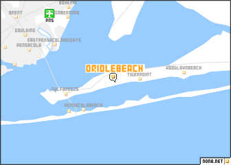 map of Oriole Beach