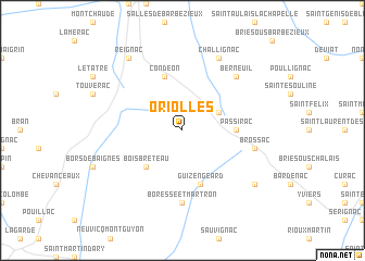 map of Oriolles