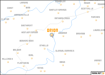 map of Orion