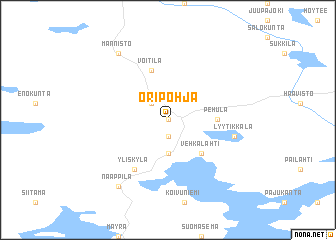 map of Oripohja
