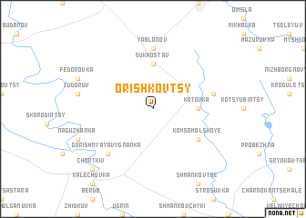 map of Orishkovtsy