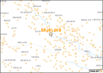 map of Orja Luka