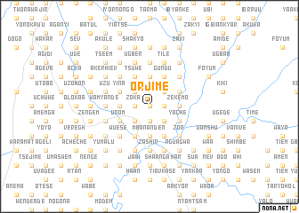 map of Orjime