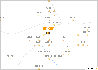 map of Orkaa