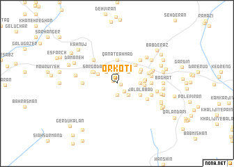 map of Orkotī