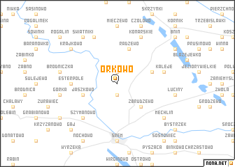 map of Orkowo