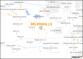 map of Orland Hills