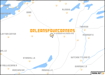 map of Orleans Four Corners