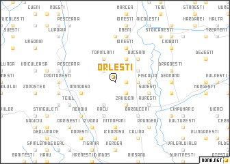 map of Orleşti