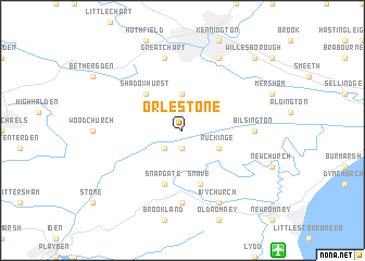 map of Orlestone