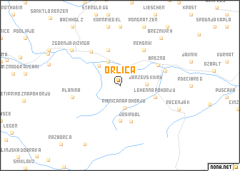 map of Orlica