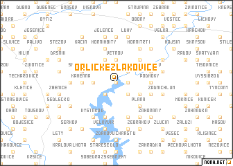 map of Orlické Zlakovice